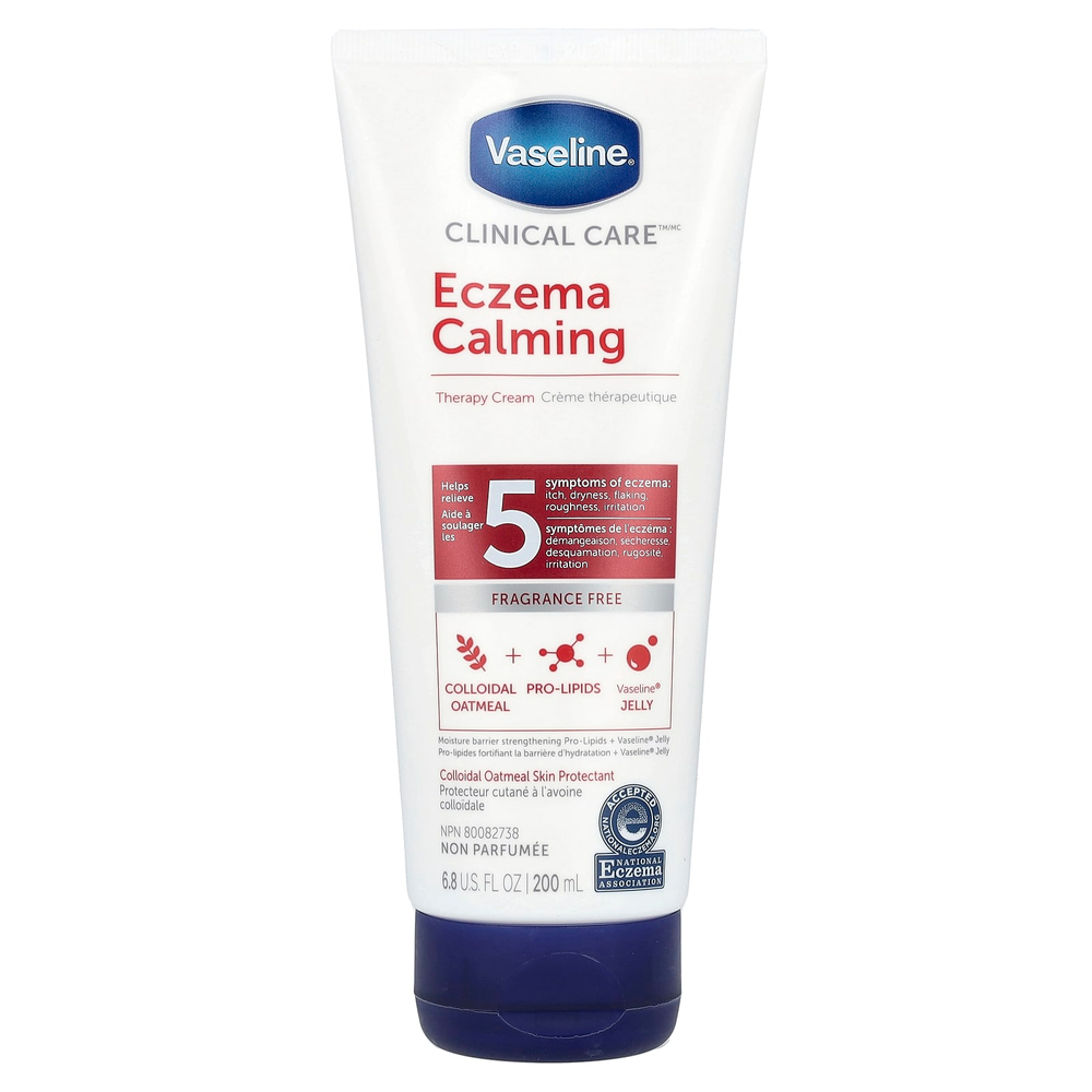 Vaseline, Clinical Care ™, успокаивающий крем от экземы, без отдушек, 200 мл (6,8 жидк. унц.)