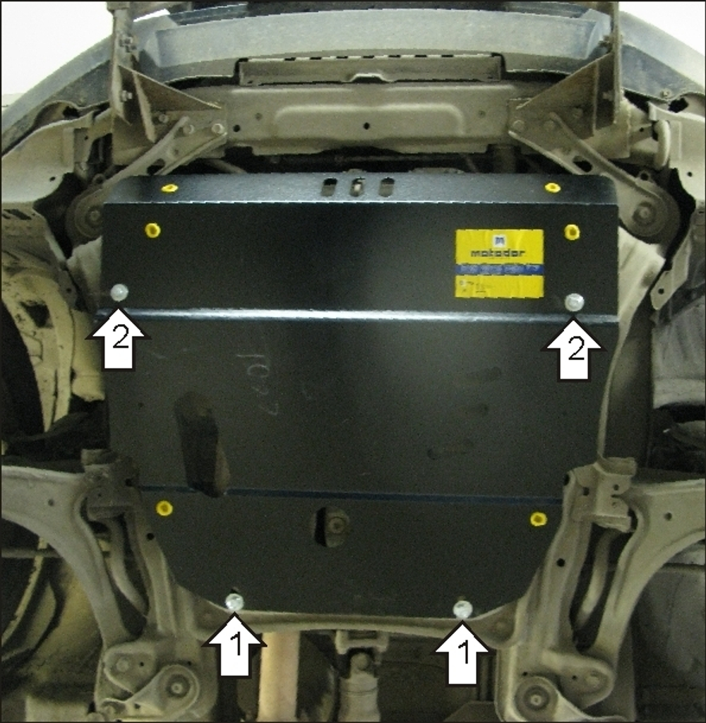 Защита картера Двигателя, КПП. 3 мм, Сталь. для Honda Pilot 2005-2008, Honda Ridgeline 2005-2008 MOTODOR.10801