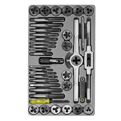 WDK-DTI3040 Набор метчиков и плашек 4NC40 - 1/2NF20, 40 предметов, дюймовая резьба