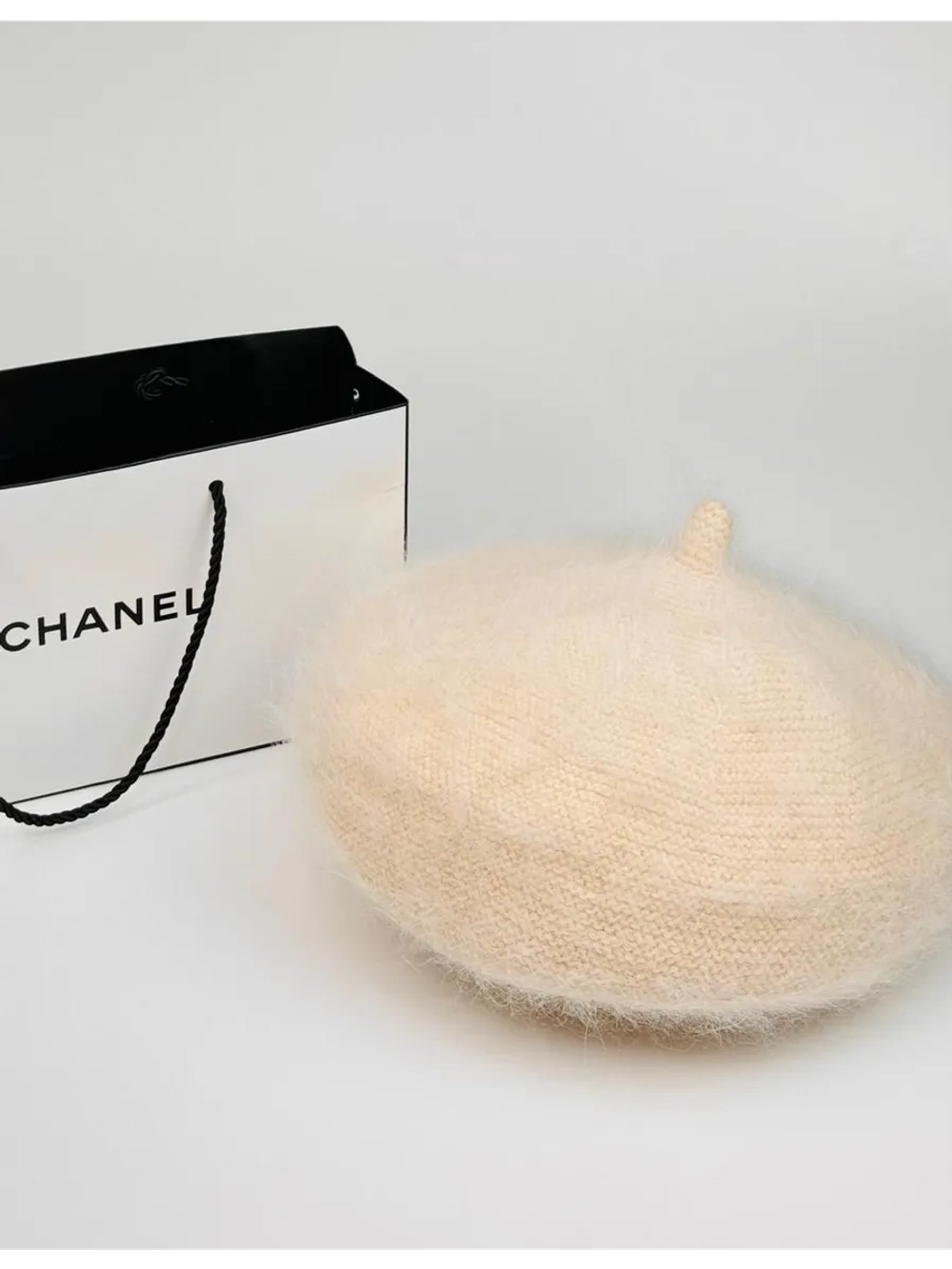 Берет зимний вязаный ангора шапка