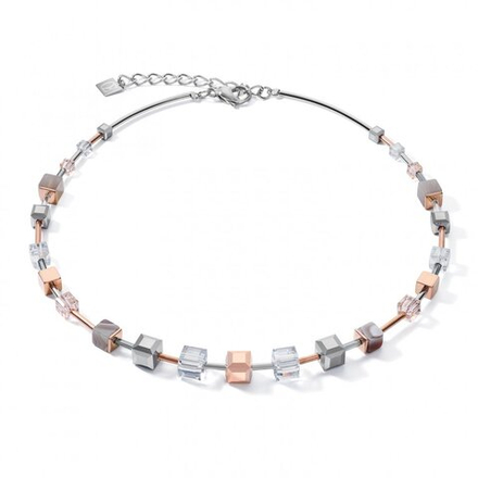 Колье Coeur de Lion Rosegold-Silver 5061/10-1631 цвет серый, прозрачный