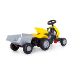 89342/Каталка-трактор с педалями "Turbo-2" (жёлтая) с полуприцепом 780х440х550/5