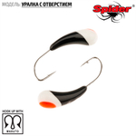Мормышка вольфрамовая Spider 2940 "Уралка с отверстием" (4мм, 0.98гр)