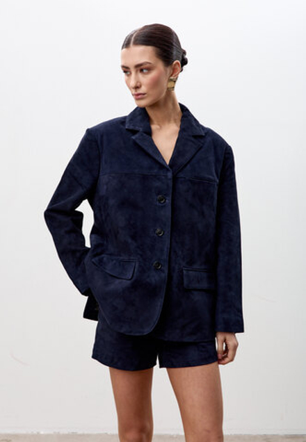 Жакет из натуральной замши