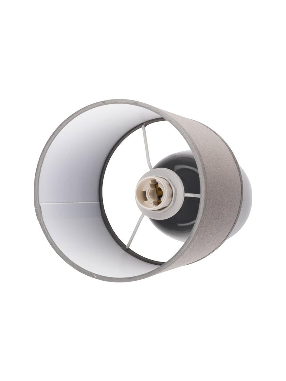 Светильник настольный JH2-02-gy E14 IP20 130х130х255мм керамика; ткань; PVC-пластик сер. JazzWay 5062320