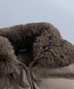 Oysho Водостойкая куртка MINARDI PIUME SKI с 80% пуха и 20% пера, темно-серый