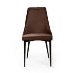 Стул Oliver, бархат коричневый 12/ чёрный конус