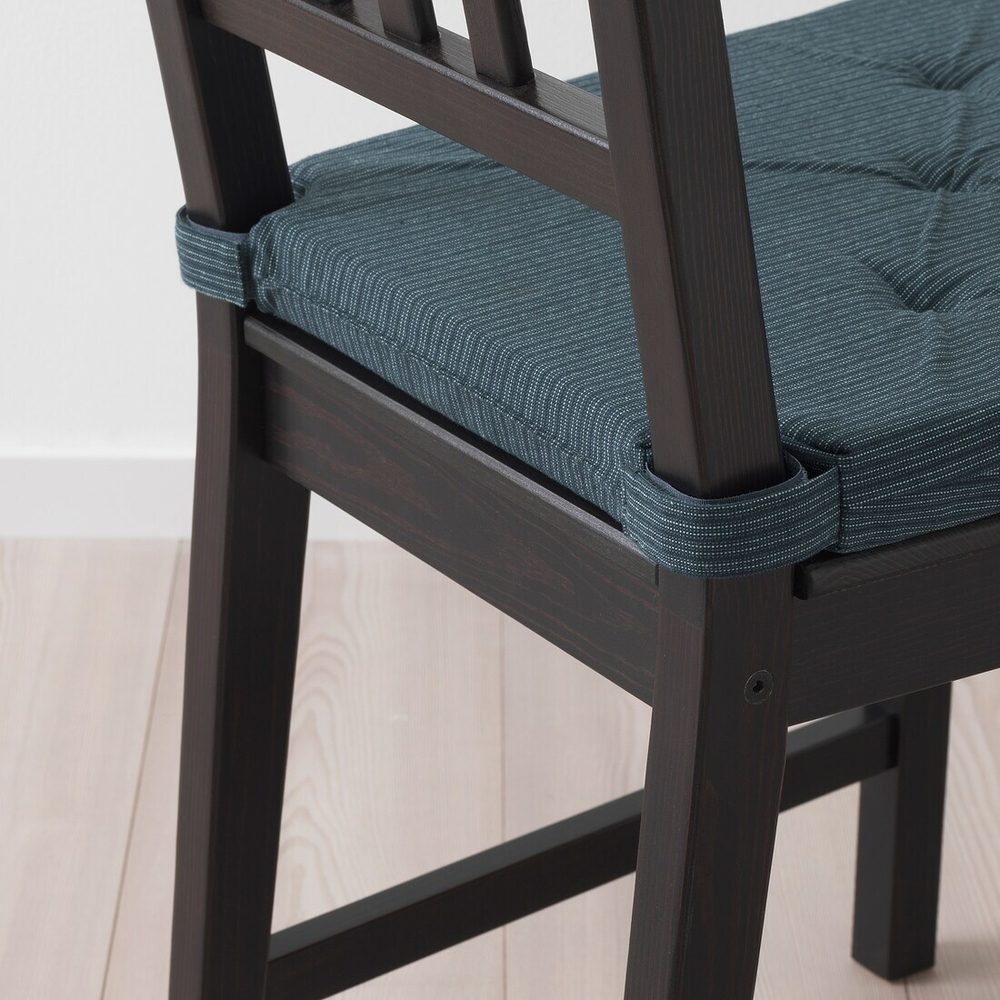 Подушка на стул ЮСТИНА, тёмно серо-синий, 42*40*4 см