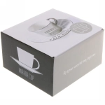 Кофейная пара (зеркальная кружка 90мл+блюдце) анаморфный дизайн «Радуга»