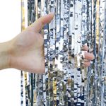 Занавес Дождик Серебро, Металлик, 100*200 см, 1 шт.