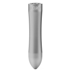 Серебристая металлическая вибропуля 12см Doxy Bullet Silver DXBLTS25