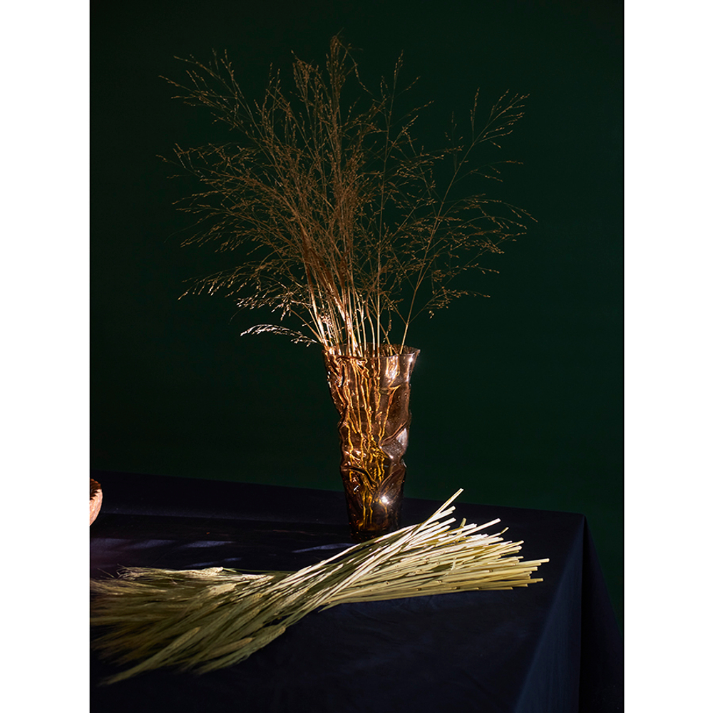 Ваза crumpl, 32 см, коричневая