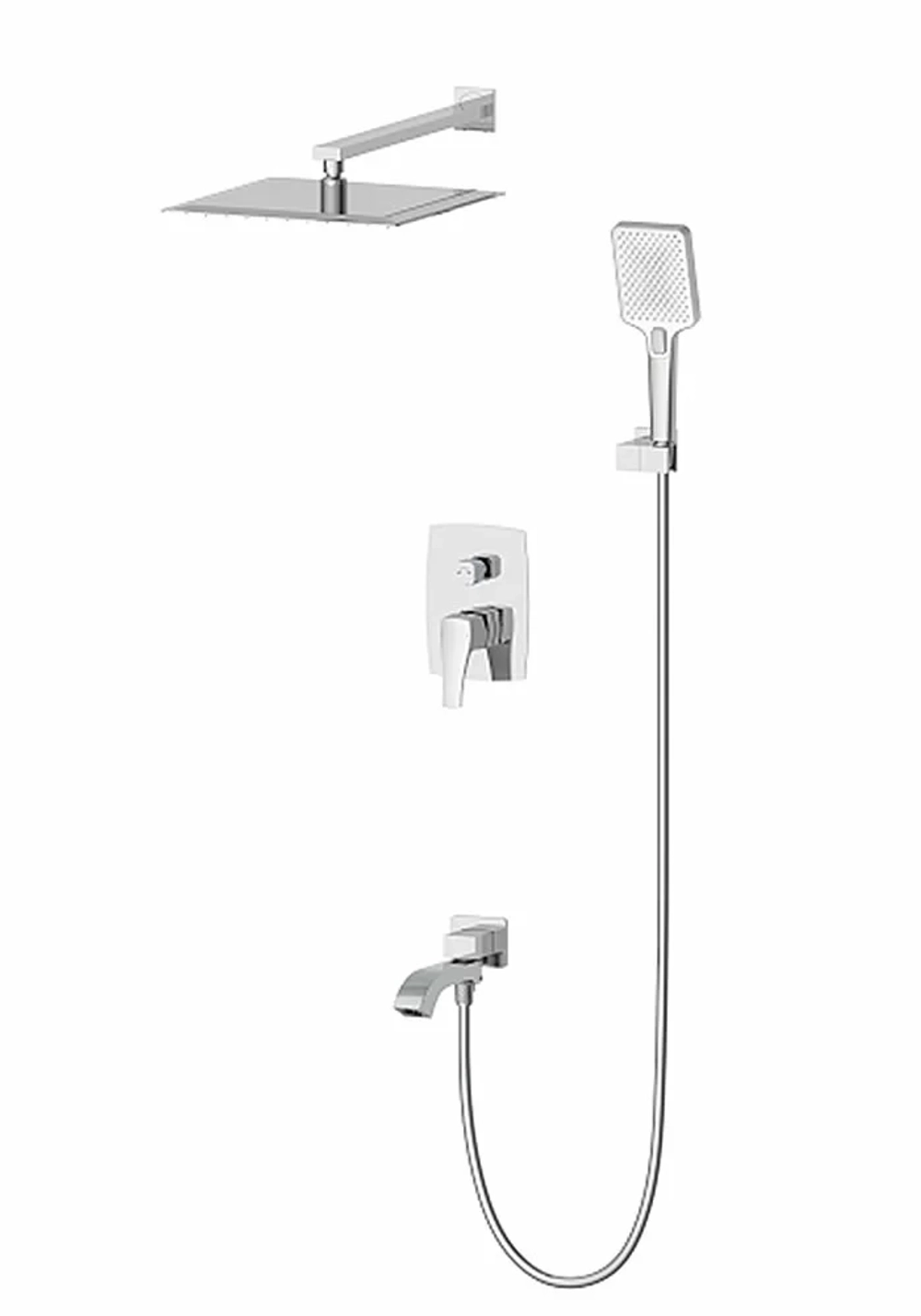Душевая система встраиваемая WONZON & WOGHAND FLEX WW-88939072-BN никель брашированный