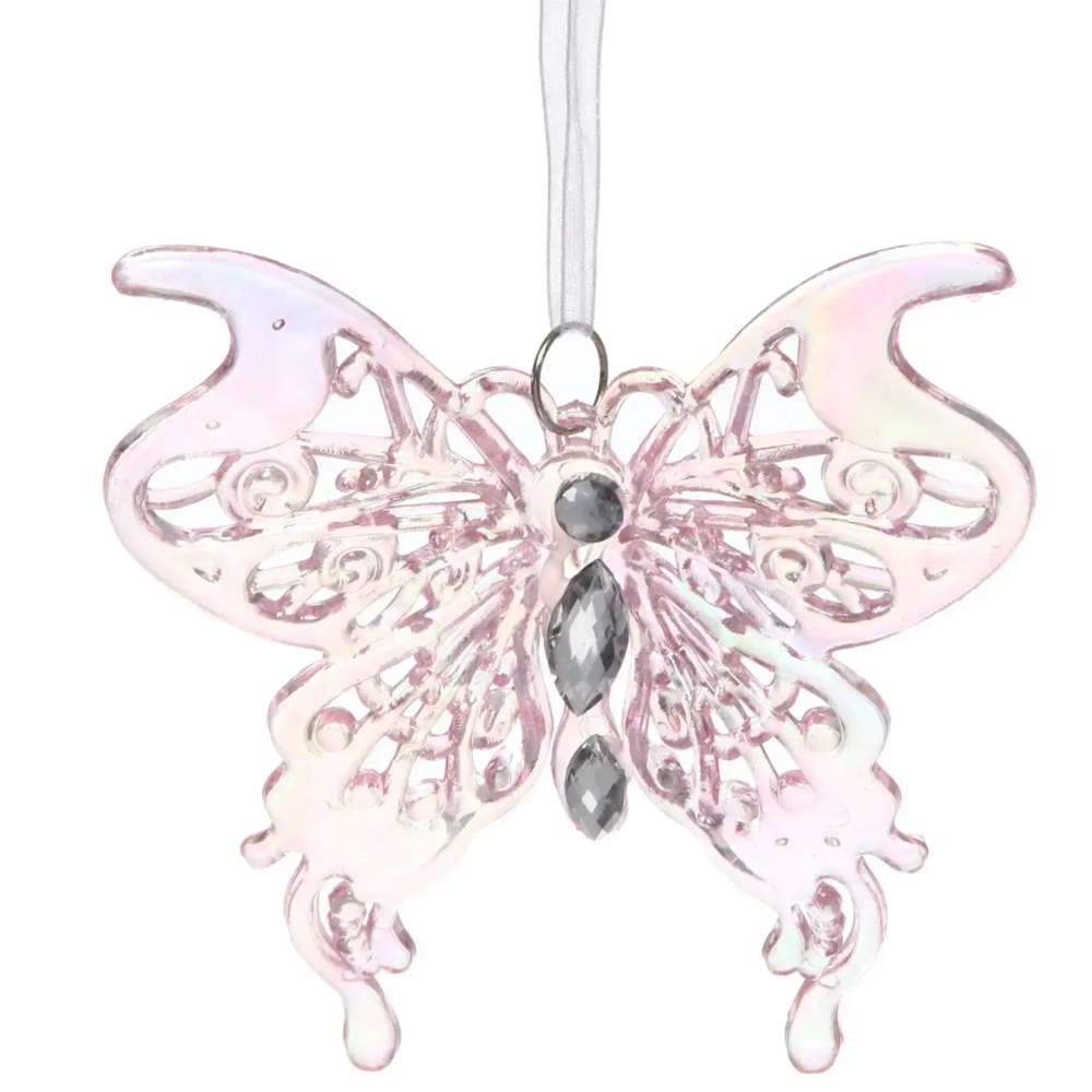 Подвеска «Волшебная бабочка» 10*11 см, Розовый