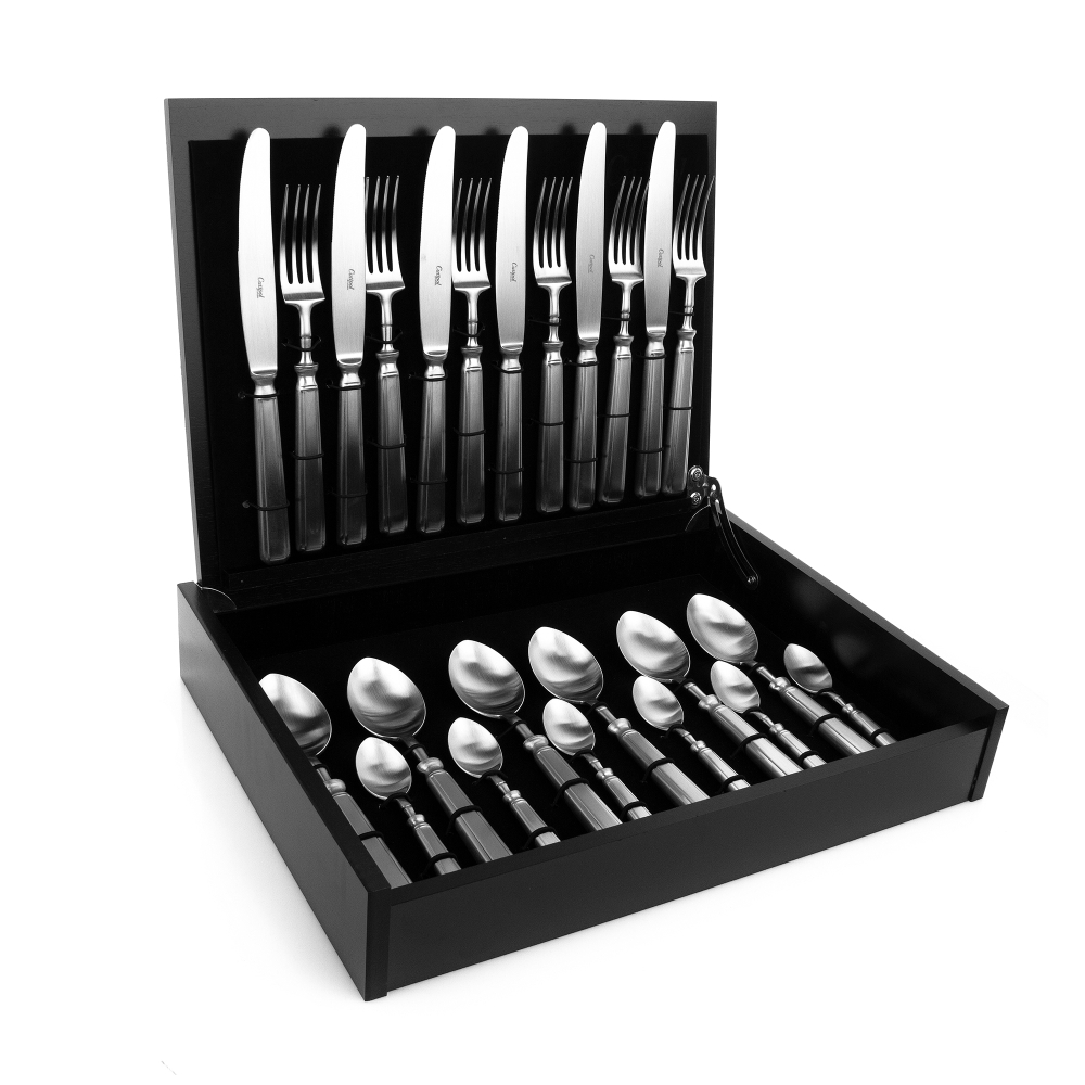 Набор столовых приборов на 6 персон 24 предмета Cutipol Piccadilly matte в подарочной упаковке