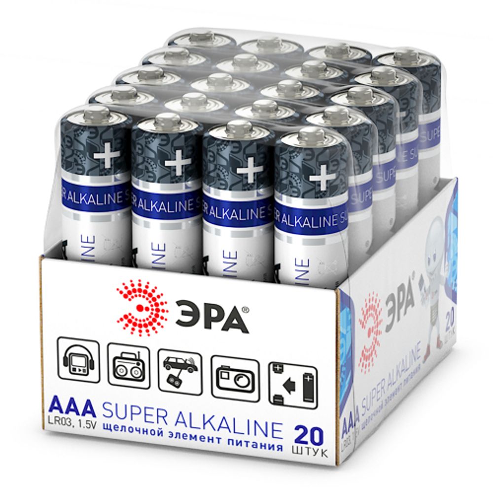Батарейки ЭРА LR03-20 bulk SUPER Alkaline