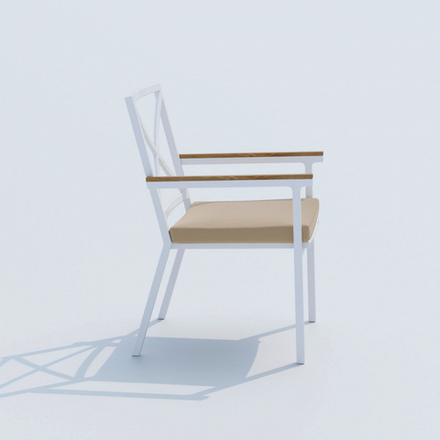 Стул Ideal Patio ФЕСТА бежевый - белый каркас