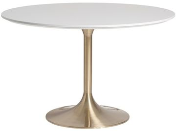 Обеденный стол Frohn белый/золотой 120 см Испания