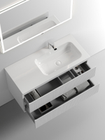 Тумба с раковиной Sancos Snob T 100 см SNT100RW правая, bianco