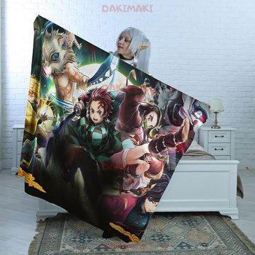 Плед Клинок, рассекающий демонов арт. 107 (флис), 150х130 и 200х140 см