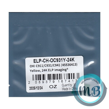 Чип ELP для картриджа OKI 45536413, C911/C931/C941 Yellow, 24K