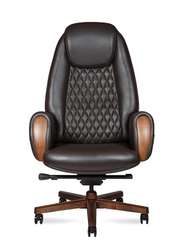 Кресло офисное Норден / Верди / Verdi / коричневая кожа
