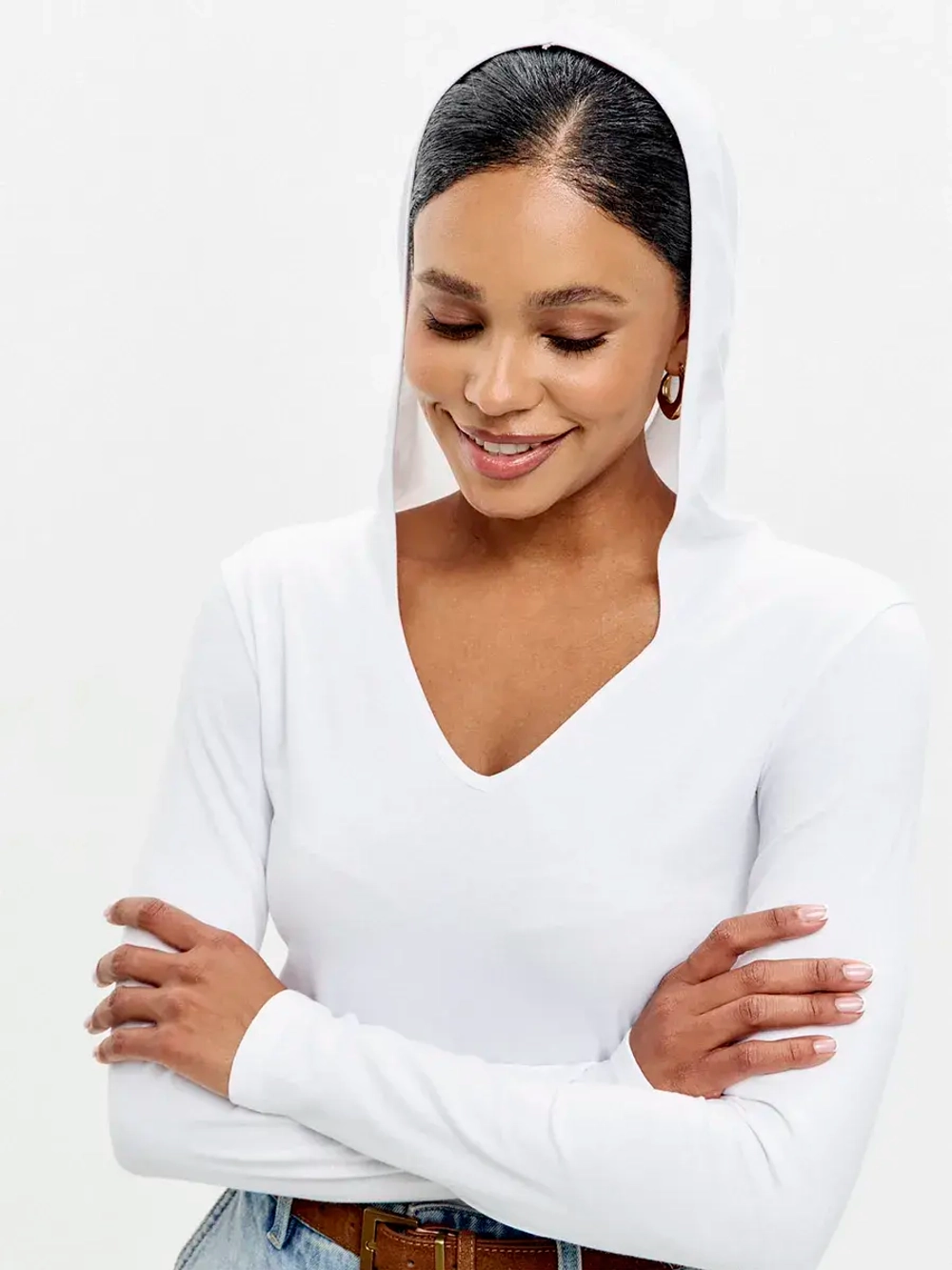 Лонгслив с капюшоном