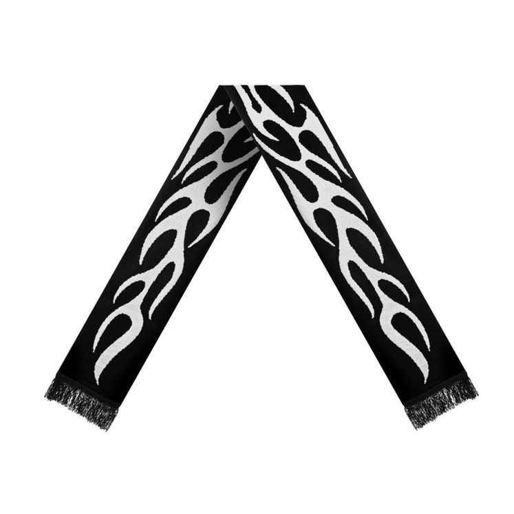 Шарф двусторонний ТАЙНА Трайбл, черный/белый