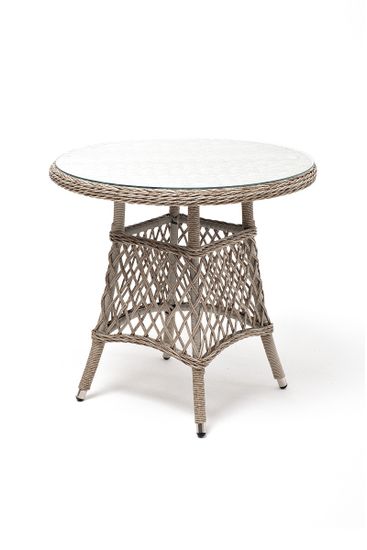 "Эспрессо–80 L" обеденная группа плетеная, цвет бежевый