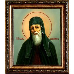 Памва Печерский, затворник, преподобный иеромонах. Икона на холсте.