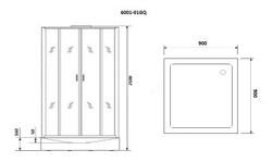 Душевая кабина Niagara Premium NG-6001-01GQ