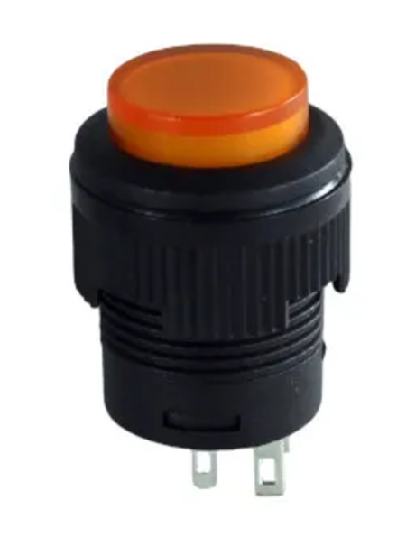 Кнопка D-314, ФЧЖ, круглая с фиксацией (1 шт)