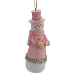 GAEM Фигурка декоративная подвесная "Снеговик", L4 W3,5 H11,5 см, 2в.