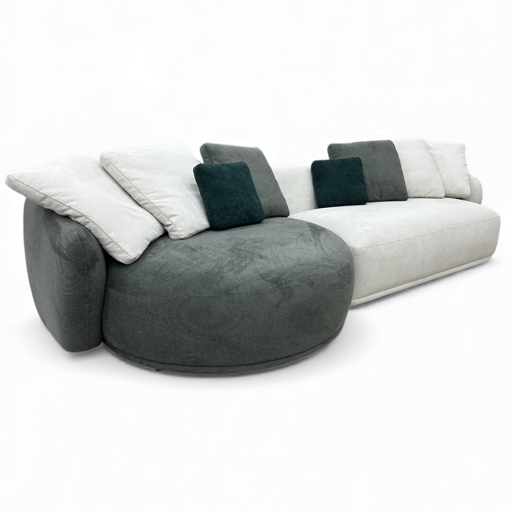 Shell диван с полукруглой оттоманкой