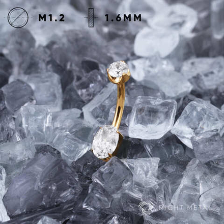 Банан Oval Crystal PVD Yellow