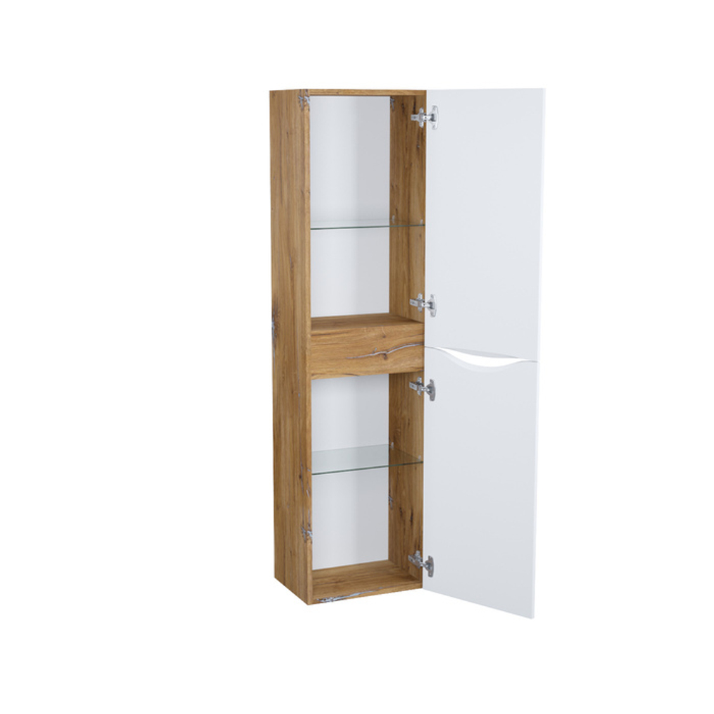 Пенал подвесной IDDIS Cloud, 40 см, белый/золотистый дуб, CLO40Y0i97