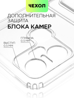 Чехол BROSCORP для Infinix Smart 6 Plus (арт. INF-S6PLUS-TPU-01-POCKET)