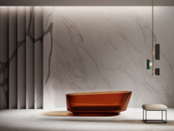 Прозрачная ванна ABBER Kristall AT9706Opal коричневая  170x80 см