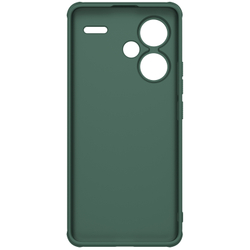 Усиленный двухкомпонентный чехол зеленого цвета (Deep Green) от Nillkin для Xiaomi Redmi Note 13 Pro+ Плюс 5G, серия Super Frosted Shield Pro