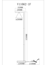 Торшер Moderli V11593-1F Omaha