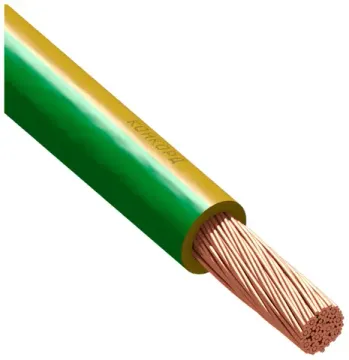 Провод ПуГВнг(А)-LS (ПВ-3) 1х 6 ГОСТ желто-зеленый Конкорд