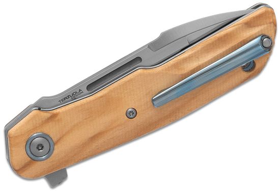 Складной нож MKM "CLAP" MKM/LS01 O c клинком из стали Böhler M390 Microclean®, рукоять дерево (Олива)