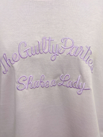 Футболка Miss Diva 11835 однотонная с белым воротником и надписью спереди