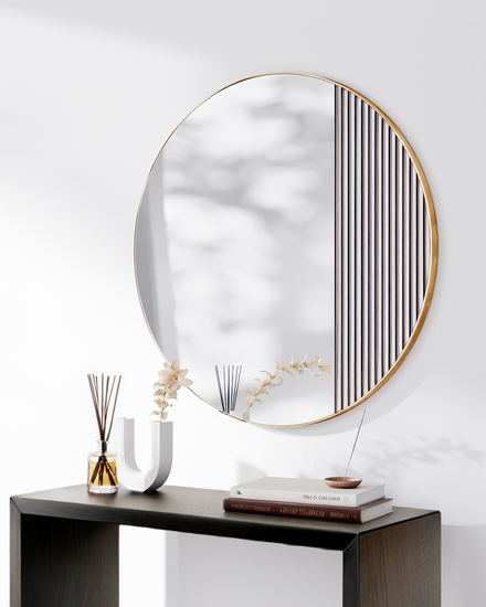 Круглое зеркало в раме “Нолан” – M