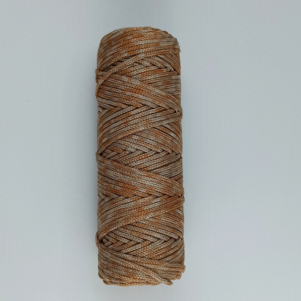 Полиэфирный шнур круглый 3 мм меланж Песок