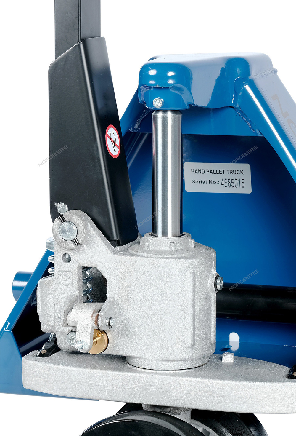 NORDBERG (N3901-25R) Тележка (рохля) складская гидравлическая 2.5 т, усиленная, с резиновыми колесами