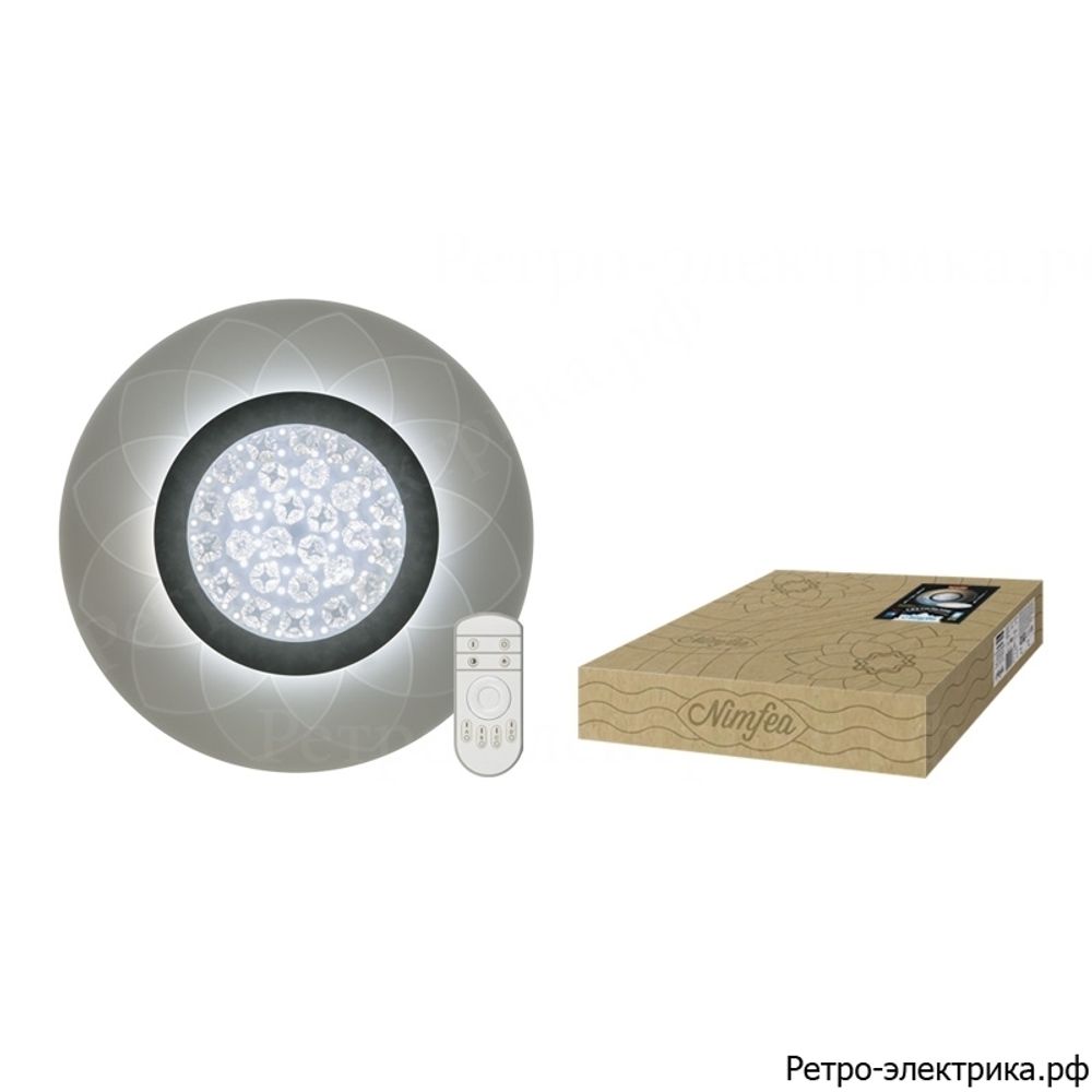 DLC-N503 42W ACRYL/CLEAR Светильник светодиодный потолочный ТМ Fametto, серия Nimfea. 42 Вт.Диммируемый. Пульт ДУ(в/к). 3000К/4000К/6500К. Материа
