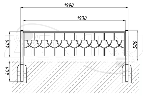 Газонное ограждение ОГ-20