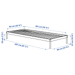 Каркас кровати с 1 изголовьем - IKEA VEVELSTAD, 200х90 см, белый, ВЕВЕЛСТАД ИКЕА