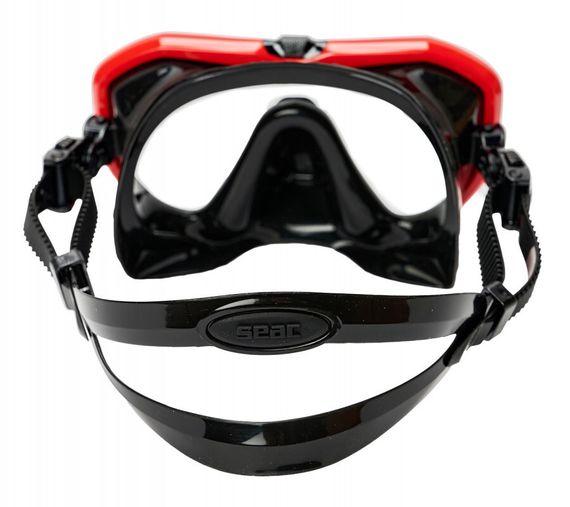 Маска Seac Appeal черно-красная рамка/черный силикон